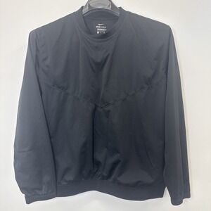 Nike Golf Windbreaker XLarge Black Shield Victory Performance Crew Neck Pullover